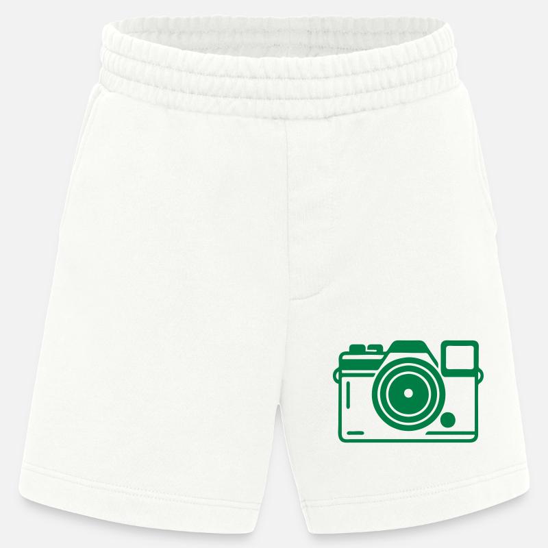 Kamera Logo - Heavyweight Shorts - made by SPREAD  - OFF WHITE