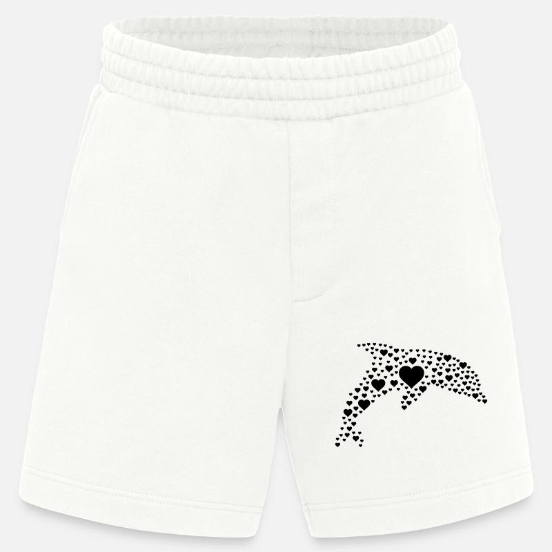 Coeurs de dauphins - Short bio épais fabriqué en UE - OFF WHITE