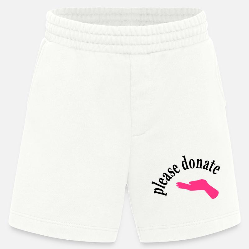 geld spenden - Heavyweight Shorts - made by SPREAD  - OFF WHITE