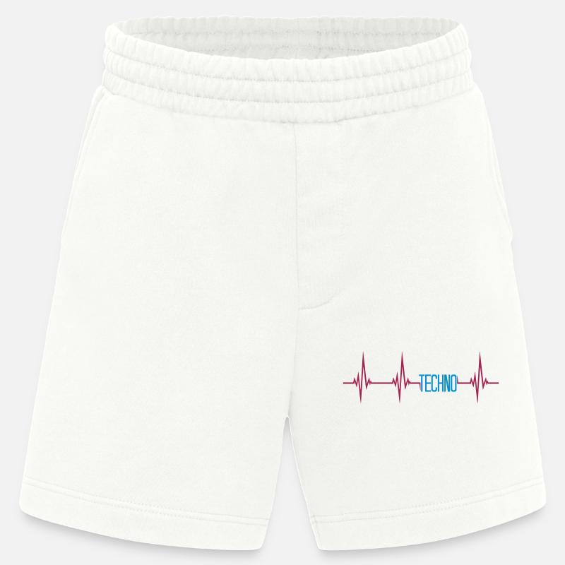 Puls Herzschlag Techno - Heavyweight Shorts - made by SPREAD  - OFF WHITE