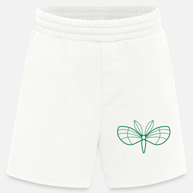 moth with cute stunning wings - Heavyweight Shorts - made by SPREAD  - OFF WHITE