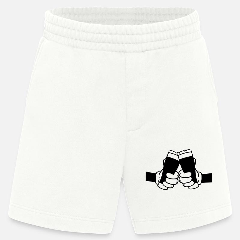 Comic 2 Freunde Biergläser - Heavyweight Shorts - made by SPREAD  - OFF WHITE