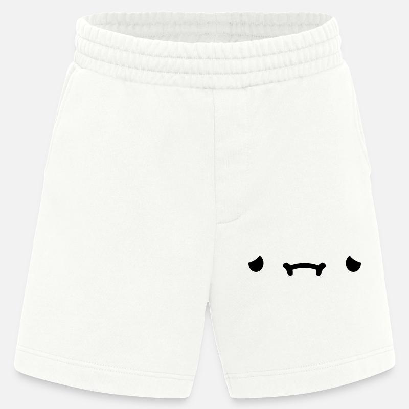Trauriges Comic Gesicht - Heavyweight Shorts - made by SPREAD  - OFF WHITE
