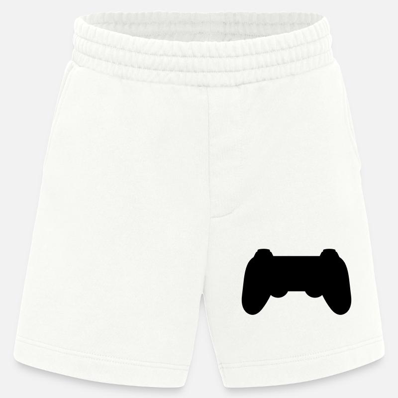 Silhouette Console Retro Controller - Heavyweight Shorts - made by SPREAD  - OFF WHITE