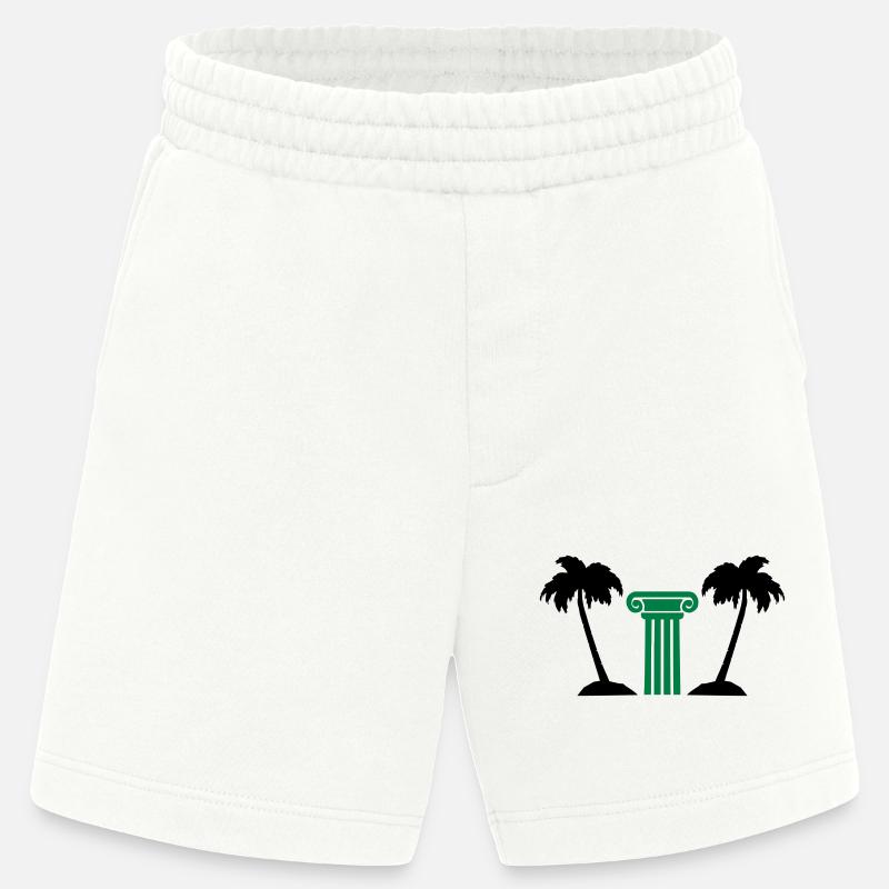 palmen säule - Heavyweight Shorts - made by SPREAD  - OFF WHITE