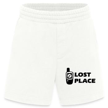 Geocaching GPS Lost Place Cache - Heavyweight Shorts - made by SPREAD  - OFF WHITE - Vorne
