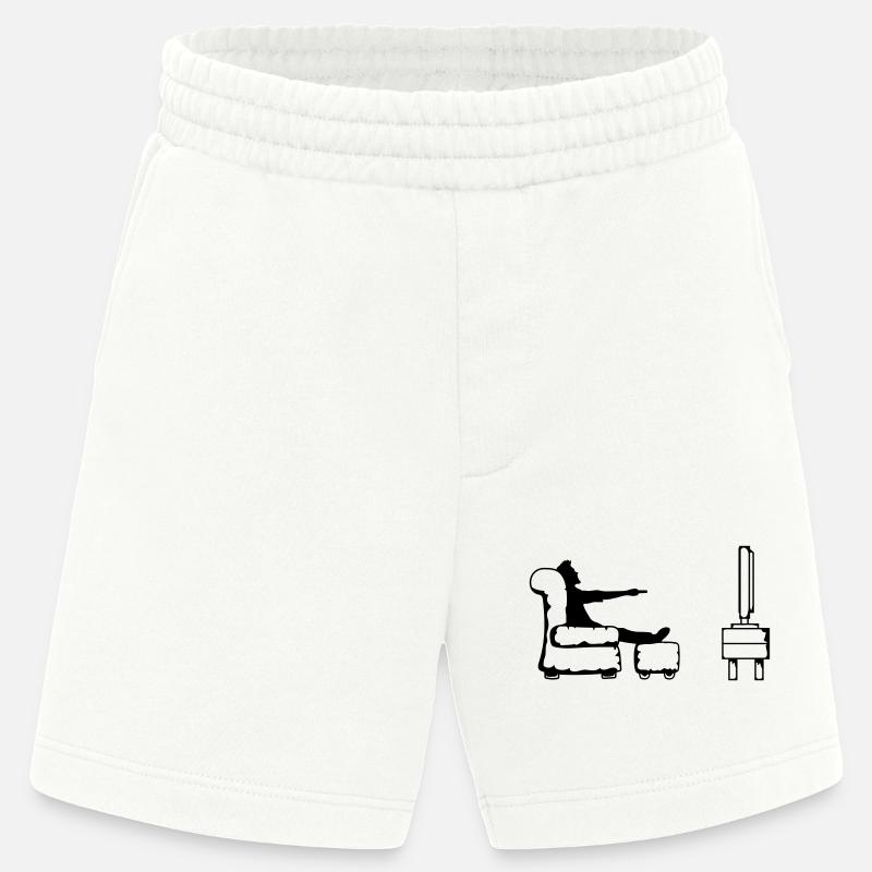 Bascule télécommande écran plat - Short bio épais fabriqué en UE - OFF WHITE