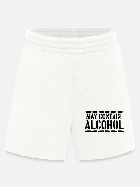 May contain alcohol saying - Heavyweight Shorts - made by SPREAD - OFF WHITE