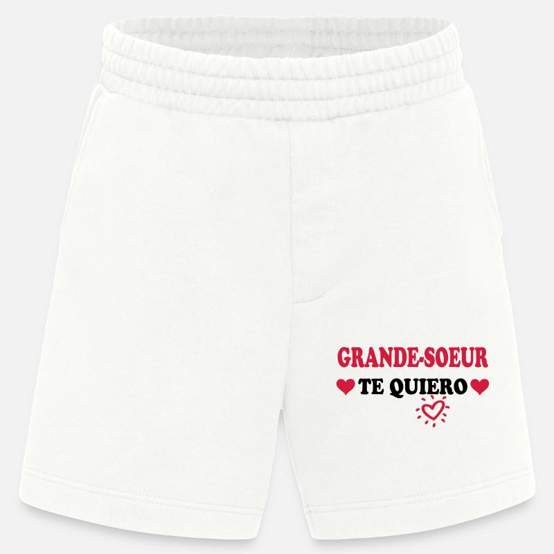 GROSSE SCHWESTER Te quiero - Heavyweight Shorts - made by SPREAD  - OFF WHITE