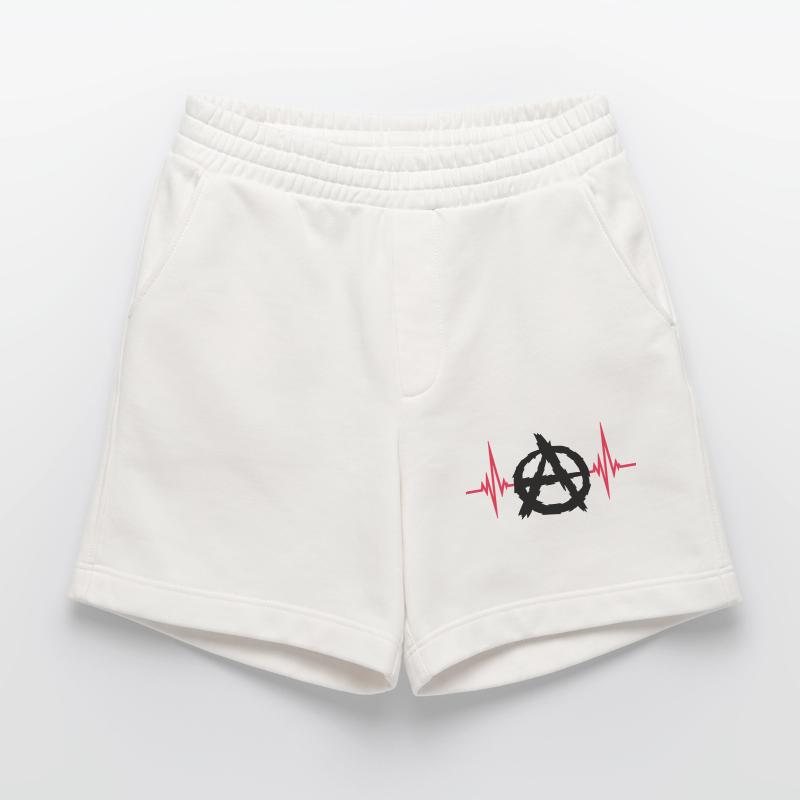 Pulse anarchy symbol logo Heavyweight Shorts - made by SPREAD 