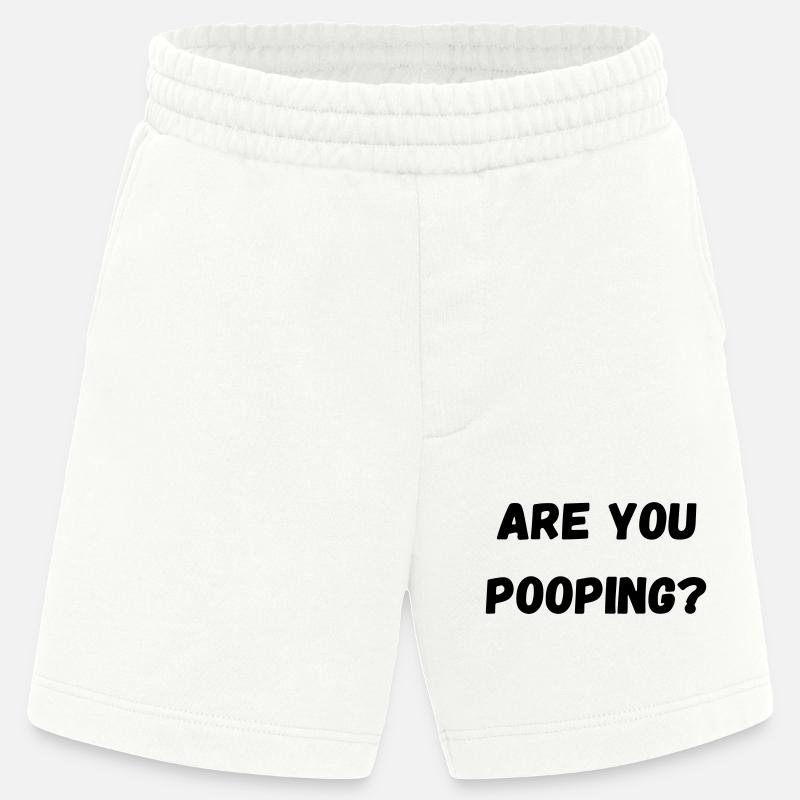bist du am Kacken - Heavyweight Shorts - made by SPREAD  - OFF WHITE