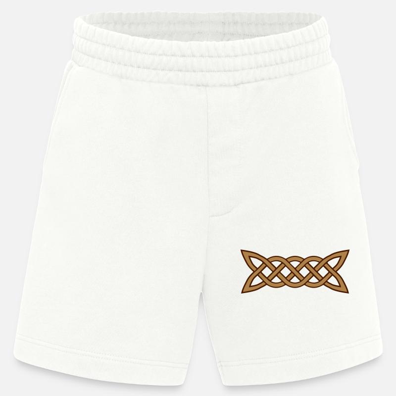 Celtic knot pattern - Heavyweight Shorts - made by SPREAD  - OFF WHITE