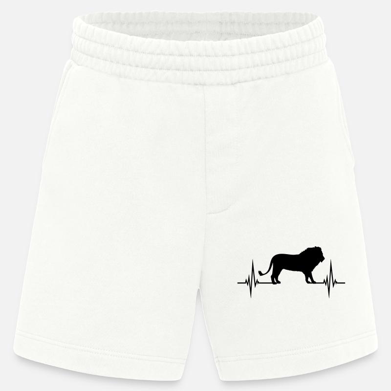 Puls Männlicher Löwe - Heavyweight Shorts - made by SPREAD  - OFF WHITE