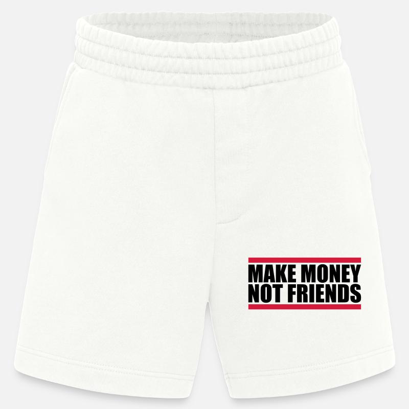 Make Money Spruch - Heavyweight Shorts - made by SPREAD  - OFF WHITE