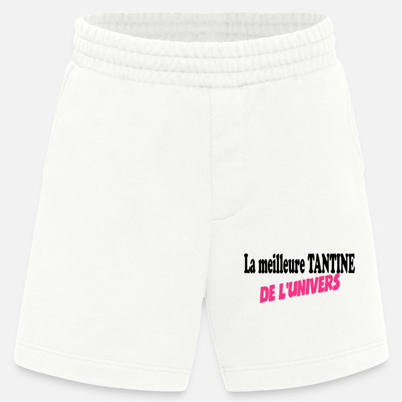 La meilleure TANTINE de l'univers - Short bio épais fabriqué en UE - OFF WHITE
