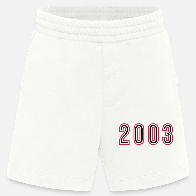 2003 Année Numéro - Short bio épais fabriqué en UE - OFF WHITE