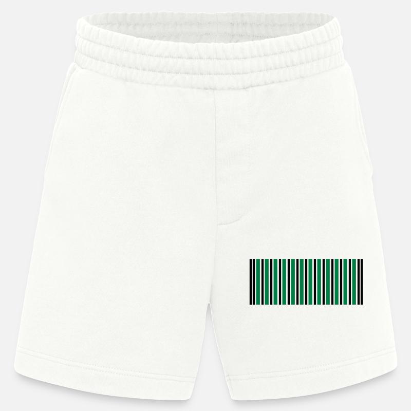 barcode - Heavyweight Shorts - made by SPREAD  - OFF WHITE