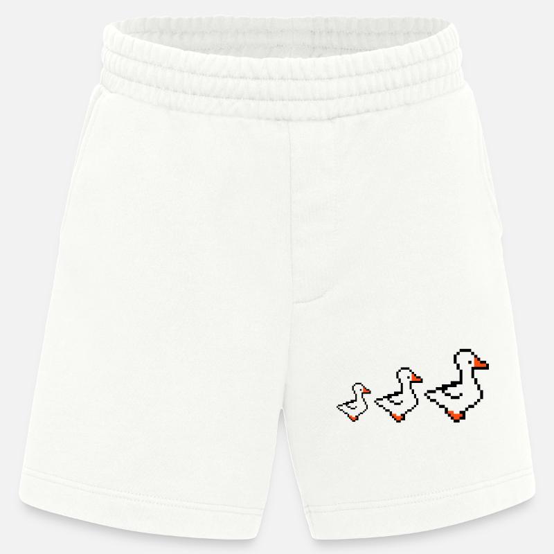 pixel enten - Heavyweight Shorts - made by SPREAD  - OFF WHITE