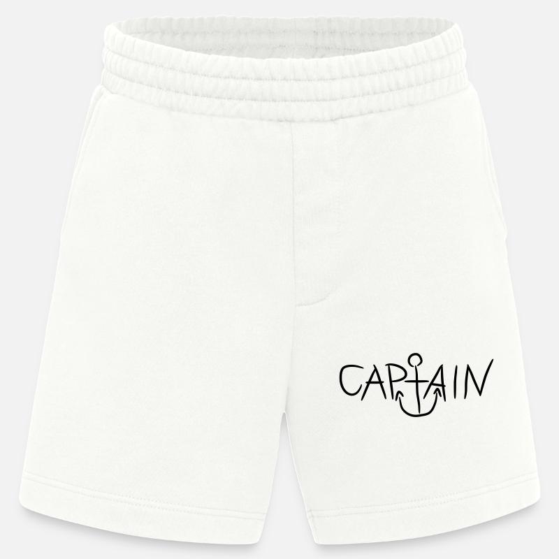 Captain Comic Anker Logo - Heavyweight Shorts - made by SPREAD  - OFF WHITE