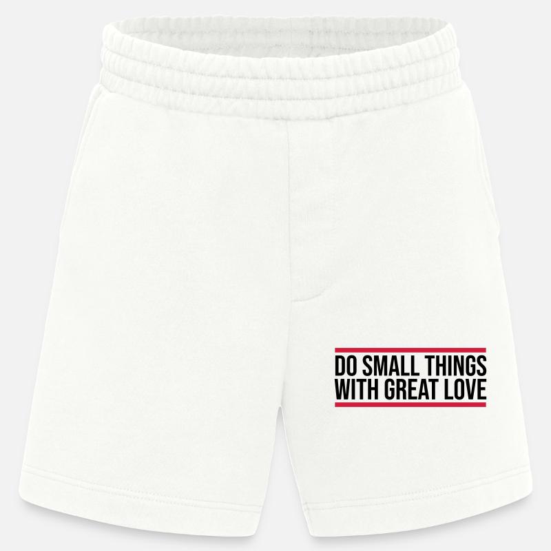 Quote do small things - Heavyweight Shorts - made by SPREAD  - OFF WHITE