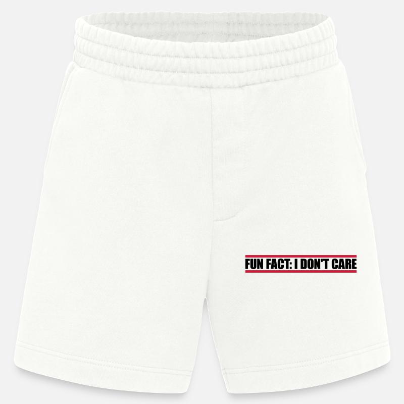 I don't care fact - Heavyweight Shorts - made by SPREAD  - OFF WHITE