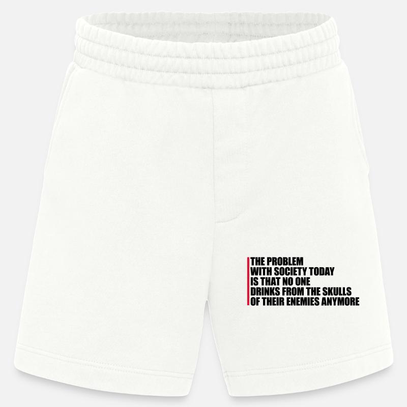 boissons de crânes ennemis - Short bio épais fabriqué en UE - OFF WHITE