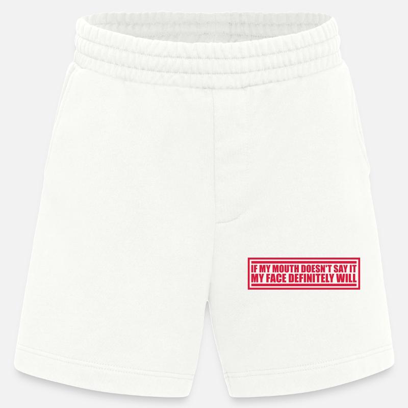 my face definitely will - Heavyweight Shorts - made by SPREAD  - OFF WHITE