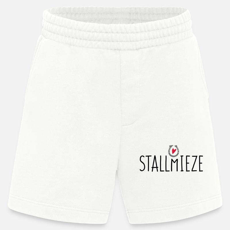 Ich bin eine Stallmieze! - Heavyweight Shorts - made by SPREAD  - OFF WHITE