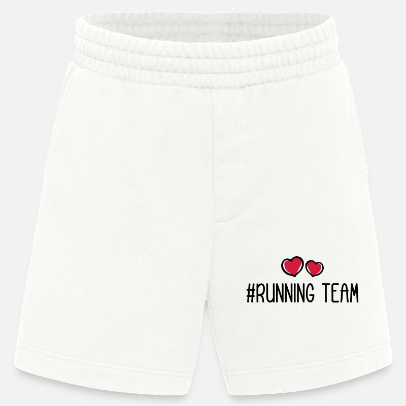 Running Team Herz - Heavyweight Shorts - made by SPREAD  - OFF WHITE