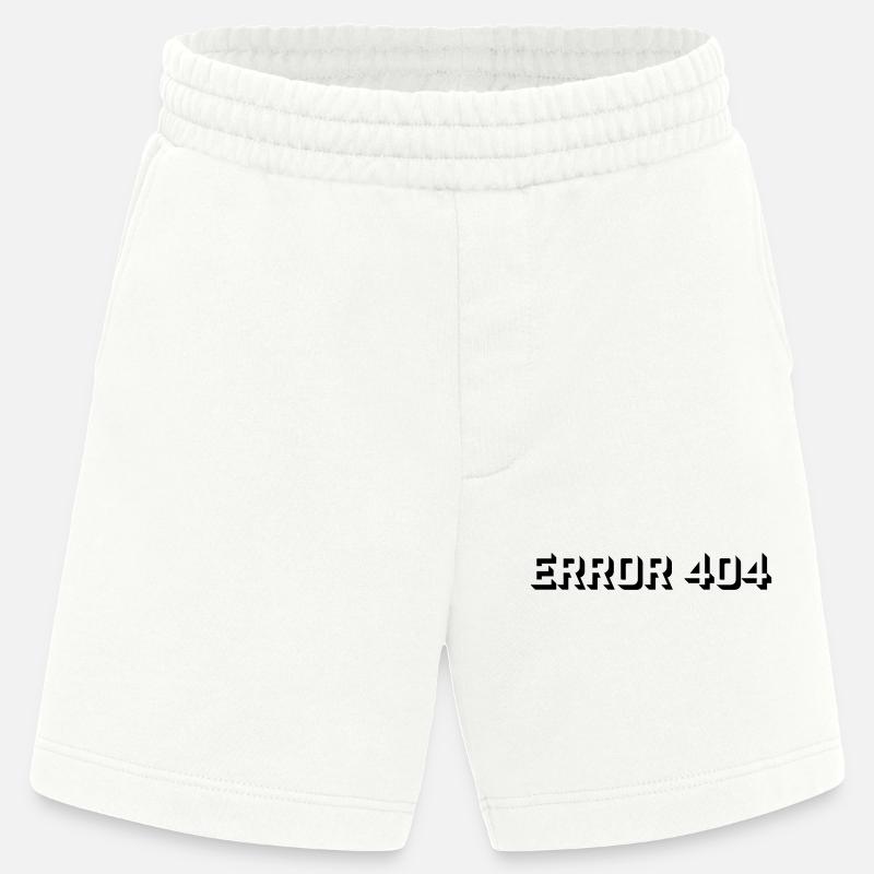 Nerd Computer Error 404 - Heavyweight Shorts - made by SPREAD  - OFF WHITE