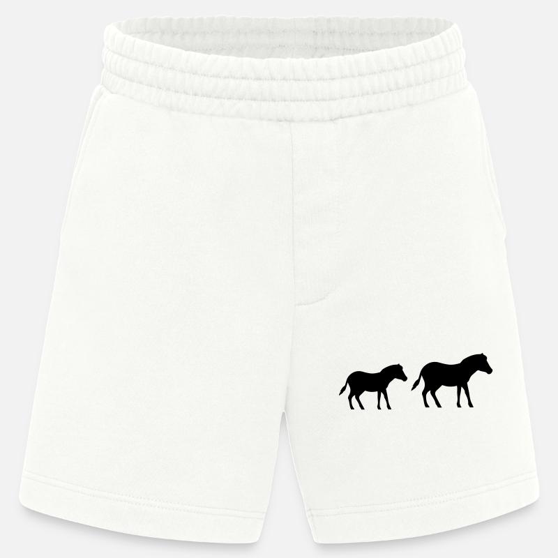 pferd pony 2 - Heavyweight Shorts - made by SPREAD  - OFF WHITE