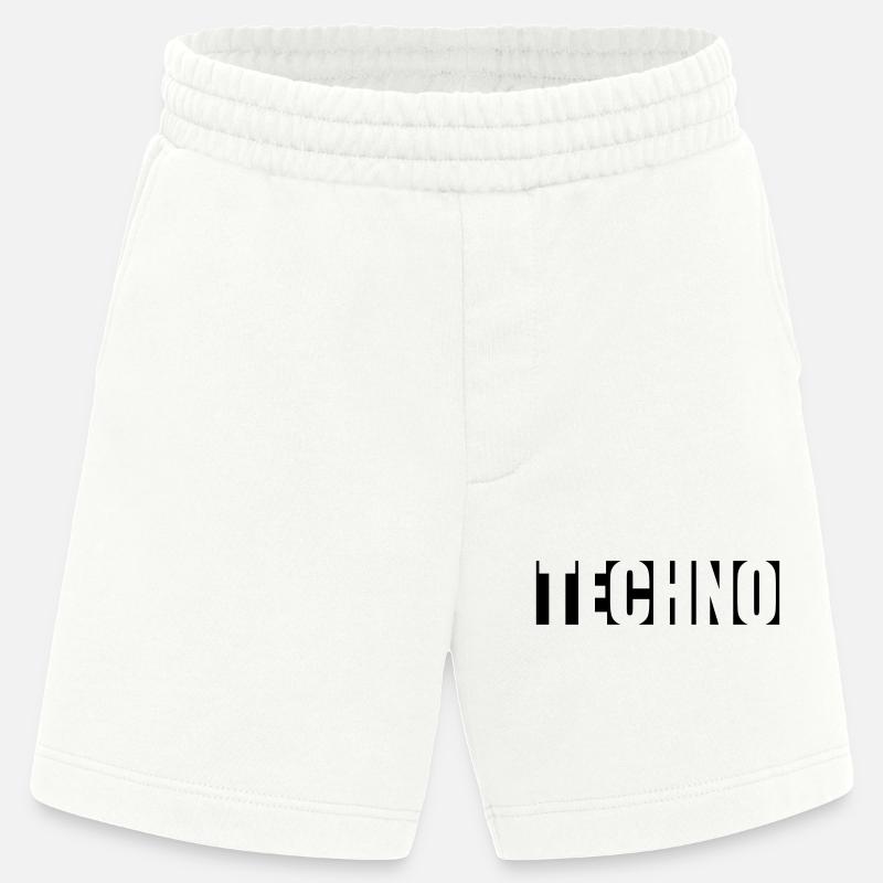 Logo Techno Musik - Heavyweight Shorts - made by SPREAD  - OFF WHITE