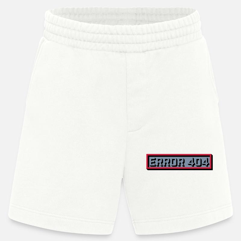 Error 404 Message Computer - Heavyweight Shorts - made by SPREAD  - OFF WHITE