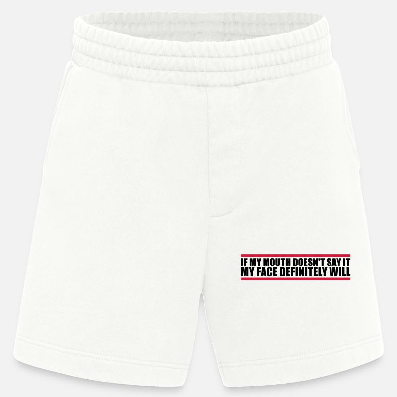 my face definitely will - Heavyweight Shorts - made by SPREAD - OFF WHITE