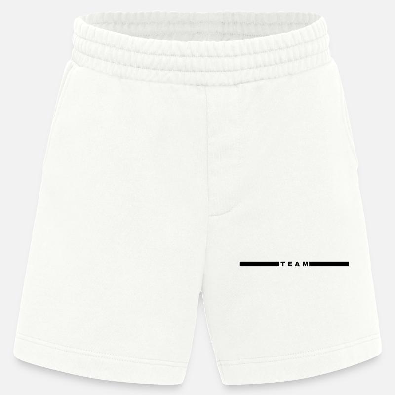 Équipe avec poutres au centre - Short bio épais fabriqué en UE - OFF WHITE