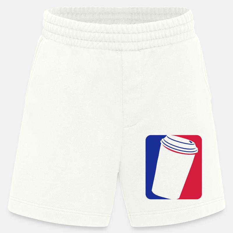 Tasse à café rouge bleu - Short bio épais fabriqué en UE - OFF WHITE