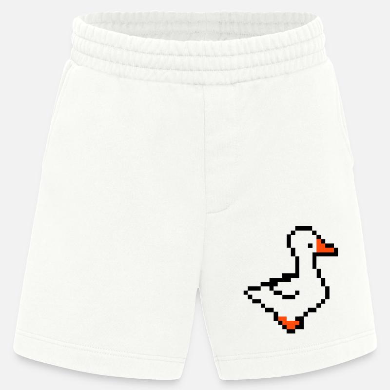 pixel ente - Heavyweight Shorts - made by SPREAD  - OFF WHITE