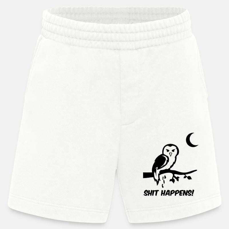 eule shit happens - Heavyweight Shorts - made by SPREAD  - OFF WHITE