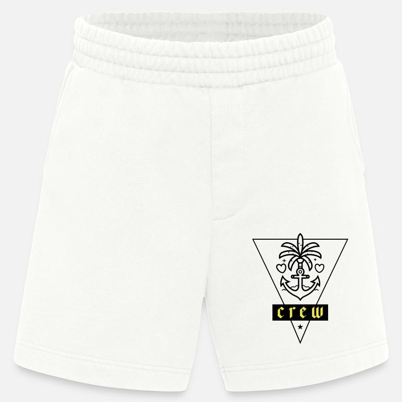 Crew Anker Liebe Urlaub - Heavyweight Shorts - made by SPREAD  - OFF WHITE