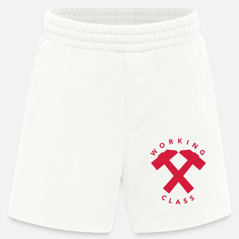 Clase obrera - Pantalones cortos ecológicos de gran gramaje fabricada en la UE - OFF WHITE