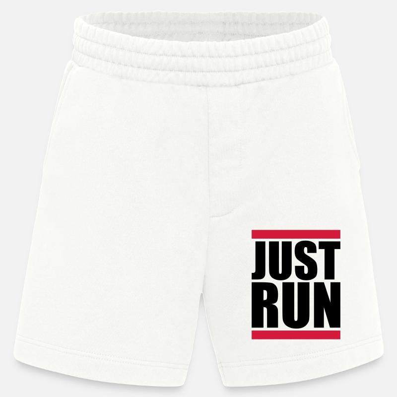 Just Run Balken Logo - Heavyweight Shorts - made by SPREAD  - OFF WHITE