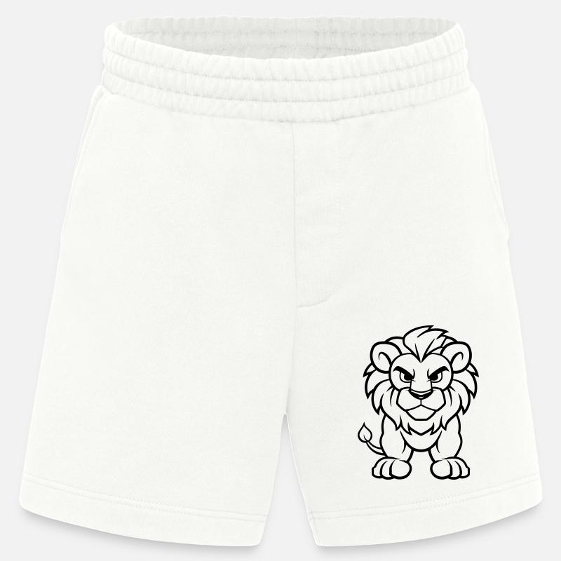 Lion Comic - Heavyweight Shorts - made by SPREAD  - OFF WHITE