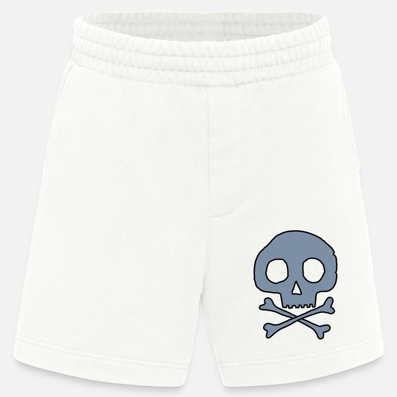 Schädel und Knochen - Heavyweight Shorts - made by SPREAD  - OFF WHITE