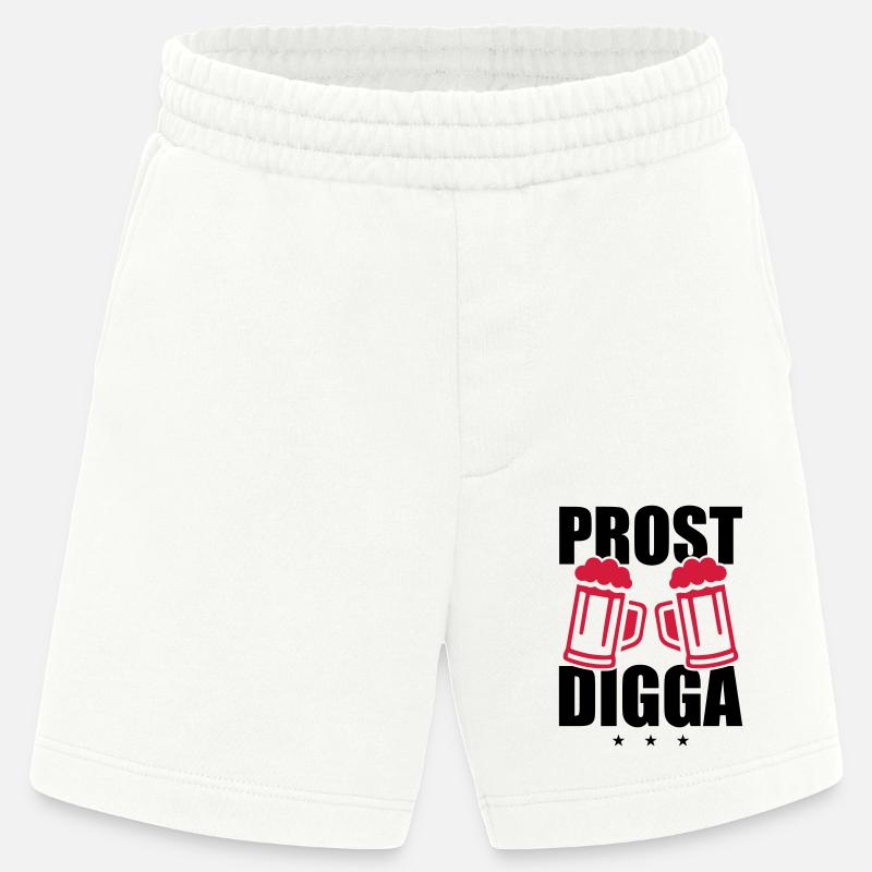 Prost Digga Bier - Heavyweight Shorts - made by SPREAD  - OFF WHITE