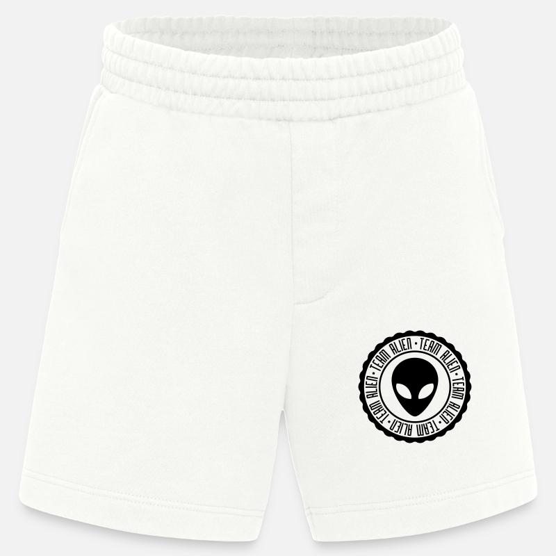 Team Alien Stempel - Heavyweight Shorts - made by SPREAD  - OFF WHITE