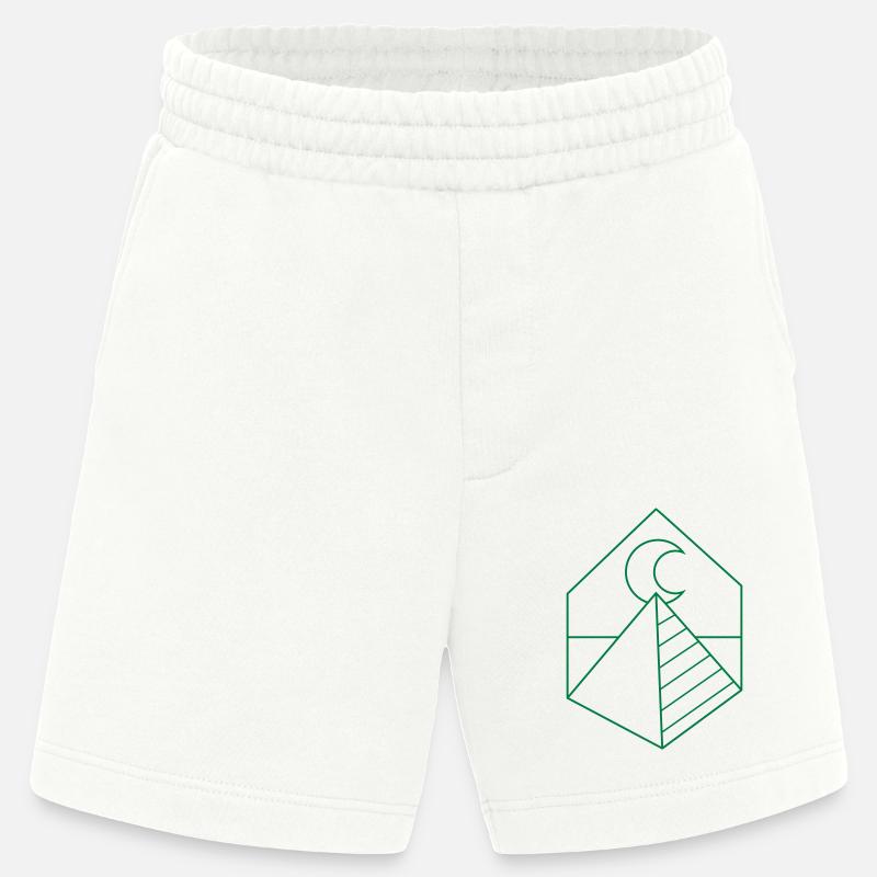 BOHO Pyramide auf dem Mond - Heavyweight Shorts - made by SPREAD  - OFF WHITE