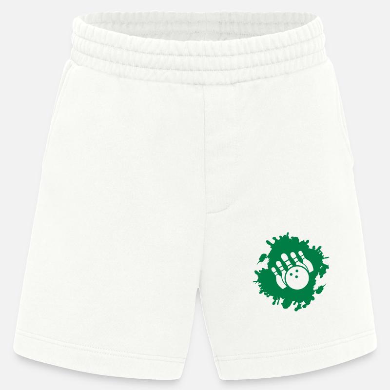 kegeln bowling klecks - Heavyweight Shorts - made by SPREAD  - OFF WHITE