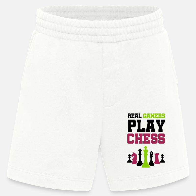 schachfiguren chess - Heavyweight Shorts - made by SPREAD  - OFF WHITE