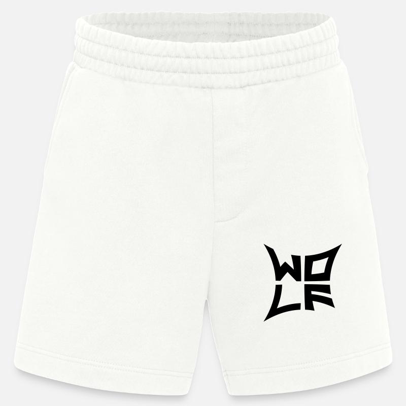 Wilder Wolf Logo - Heavyweight Shorts - made by SPREAD  - OFF WHITE