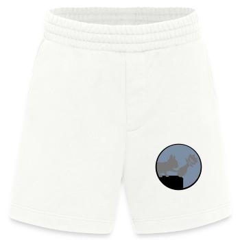 Blumenvase fällt runter Katze - Heavyweight Shorts - made by SPREAD  - OFF WHITE - Vorne